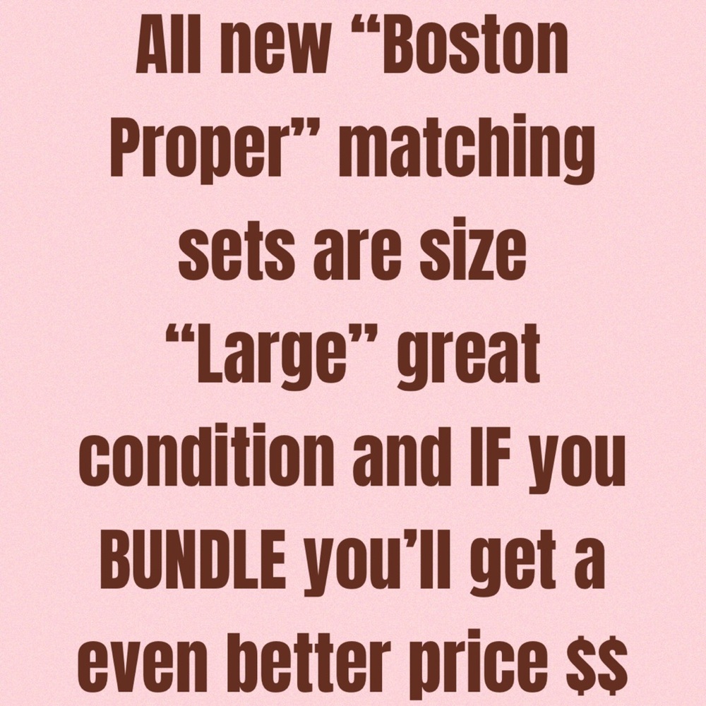 Boston Proper Matching Sets - Large NFS